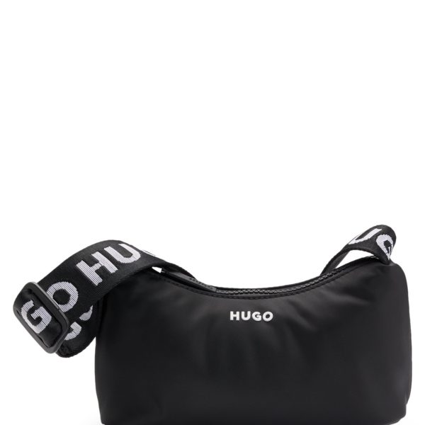 Sac hobo en twill avec bandoulière logotée – Hugo Boss