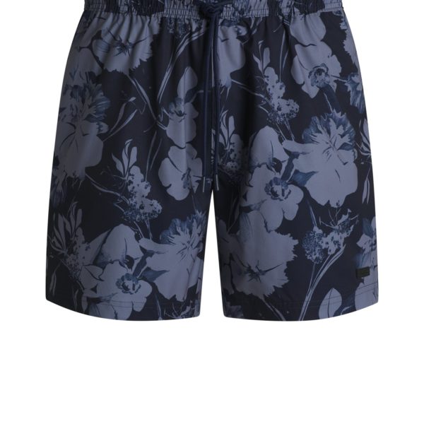 Short de bain avec imprimé à fleurs et rayures latérales – Hugo Boss
