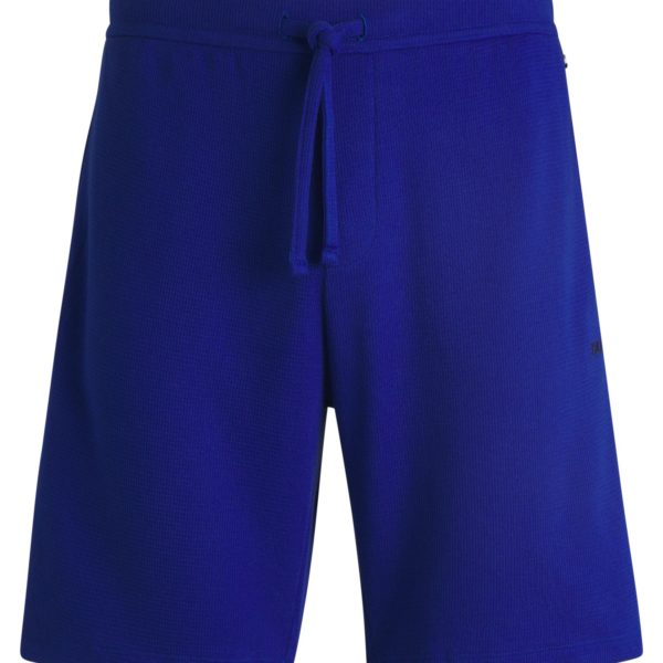 Short de pyjama à la structure gaufrée avec logo brodé – Hugo Boss
