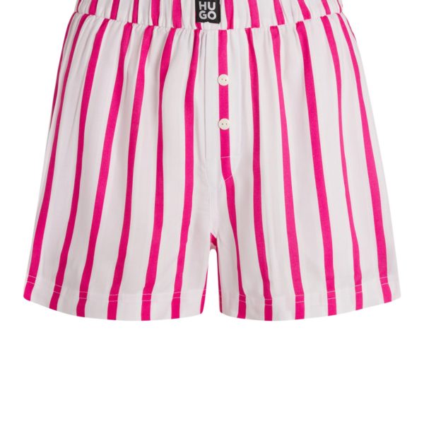 Short de pyjama en twill à rayures jacquard – Hugo Boss