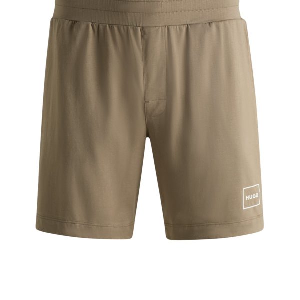 Short en coton stretch avec logo encadré – Hugo Boss