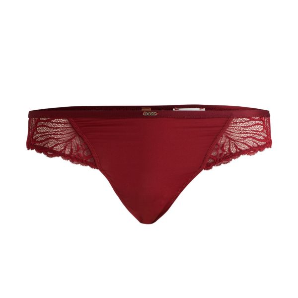 Slip brésilien en dentelle stretch avec logo – Hugo Boss