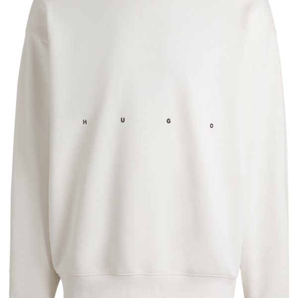 Sweat en molleton de coton avec logo artistique – Hugo Boss
