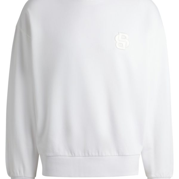 Sweat en molleton de coton avec monogramme Double B – Hugo Boss