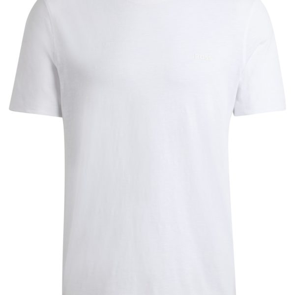 T-shirt Regular en coton flammé avec détail logoté – Hugo Boss