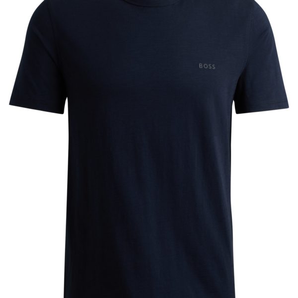 T-shirt Regular en coton flammé avec détail logoté – Hugo Boss