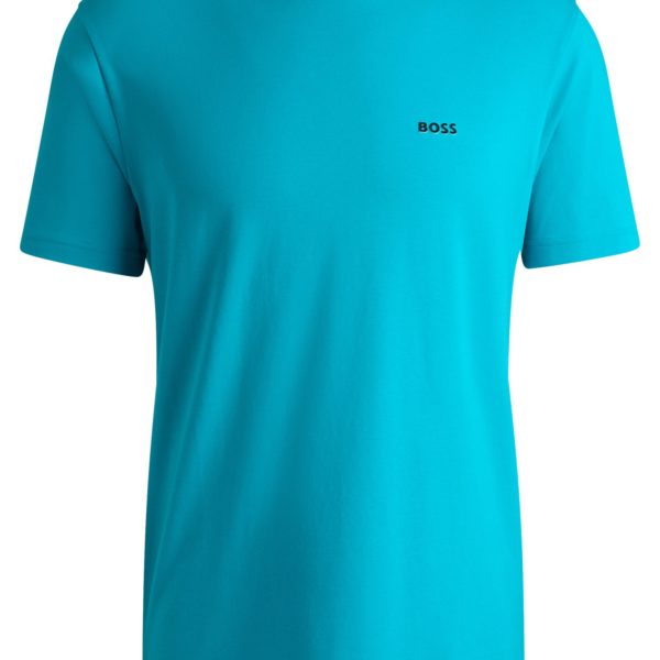 T-shirt Regular en coton stretch avec logo contrastant – Hugo Boss