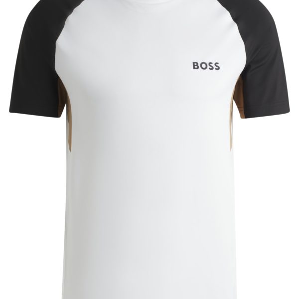 T-shirt actif color block en tissu aux propriétés d’évacuation de l’humidité – Hugo Boss