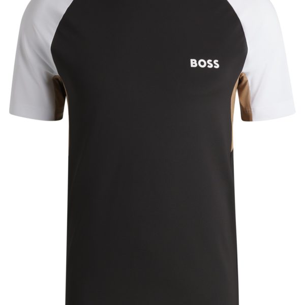 T-shirt actif color block en tissu aux propriétés d’évacuation de l’humidité – Hugo Boss