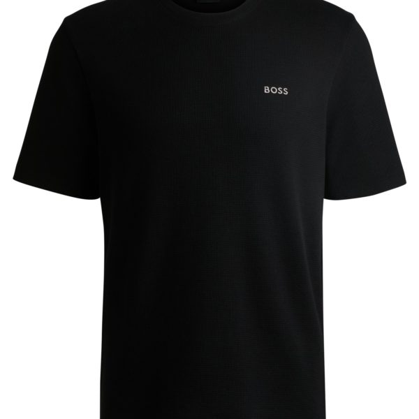 T-shirt de pyjama à la structure gaufrée avec logo brodé – Hugo Boss