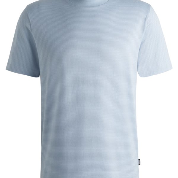 T-shirt en coton mercerisé à micro motif – Hugo Boss