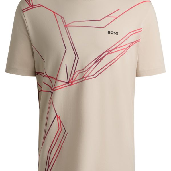 T-shirt en coton stretch à imprimé dégradé – Hugo Boss