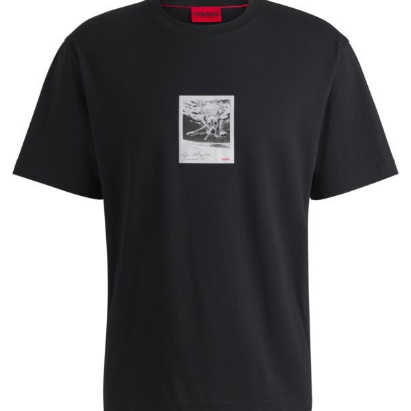 T-shirt en jersey de coton à imprimé chien – Hugo Boss