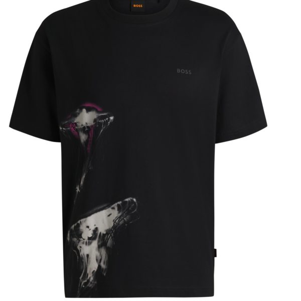 T-shirt en jersey de coton à imprimé méduses – Hugo Boss
