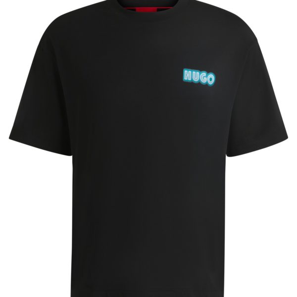 T-shirt en jersey de coton à logo artistique – Hugo Boss