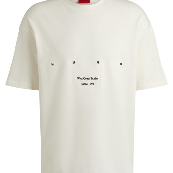 T-shirt en jersey de coton à motif artistique LA – Hugo Boss