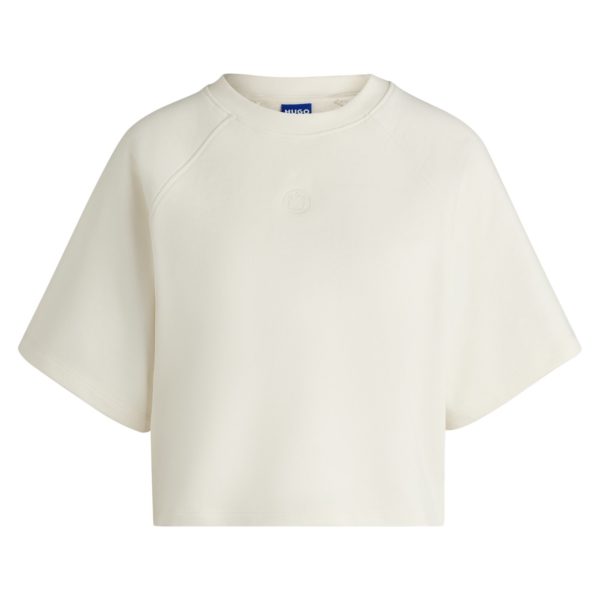 T-shirt en molleton de coton avec logo Happy HUGO – Hugo Boss