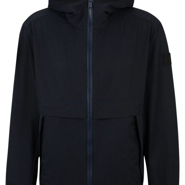 Veste Regular Fit à capuche en tissu stretch respirant – Hugo Boss