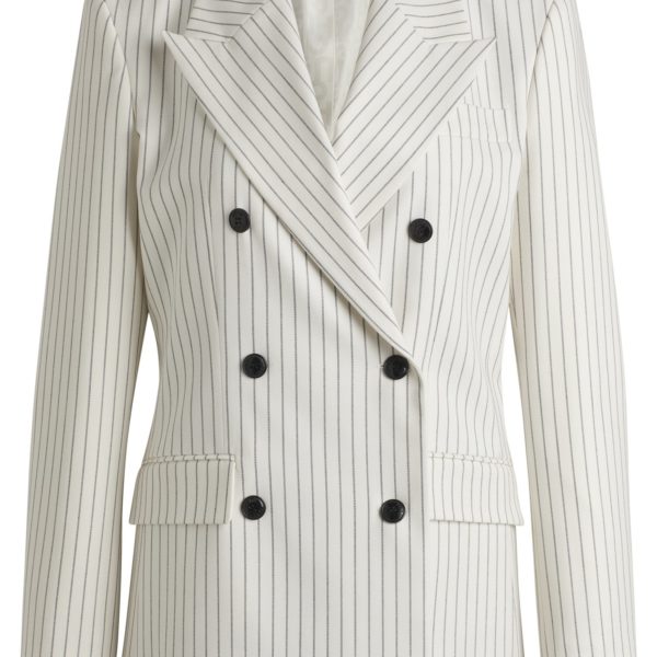 Veste de tailleur croisée Oversize à rayures tennis – Hugo Boss