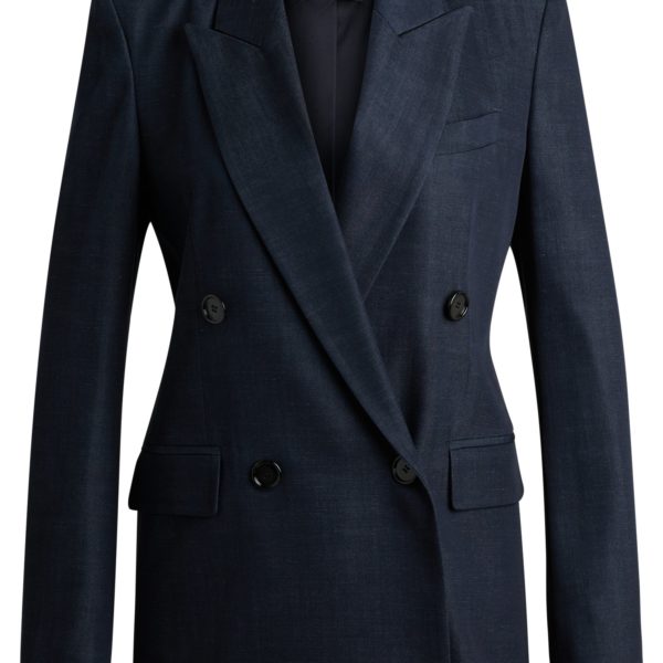 Veste longue Regular en twill à effet denim – Hugo Boss