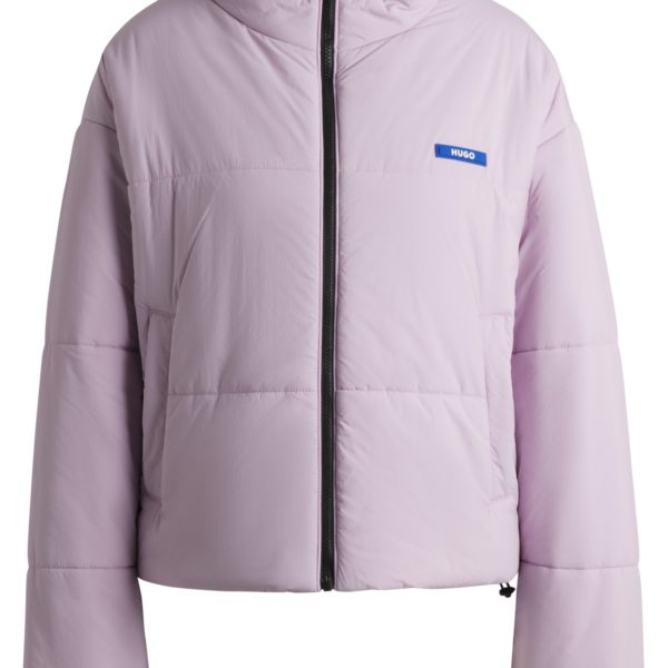 Veste matelassée déperlante avec étiquette logotée bleue – Hugo Boss