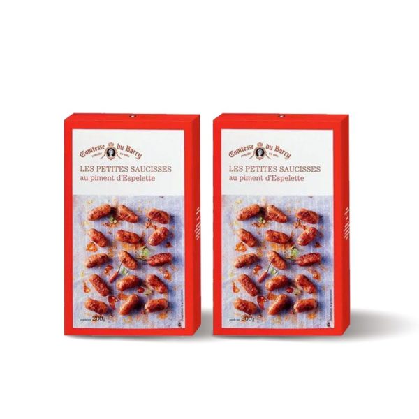 Lot de 2 saucisses au piment d&rsquo;Espelette 200g-Comtesse du Barry
