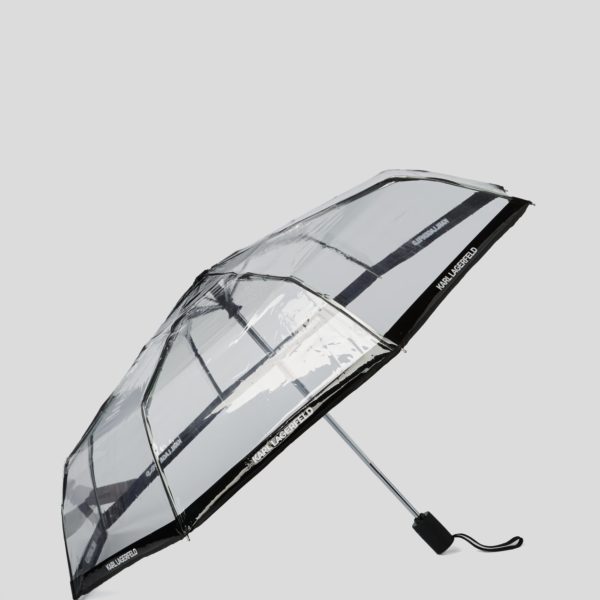 Karl Lagerfeld, Parapluie Transparent Avec Logo Karl, Femme, Transparent, Taille: X00