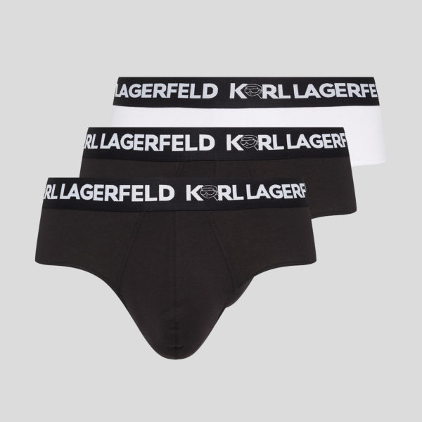Karl Lagerfeld, Slips Ikonik 2.0 – Lot De 3, Homme, Ikonik Noir/Noir/Ikonik, Taille: XXS