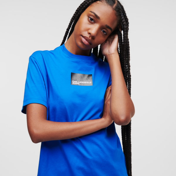 KL Jeans, T-shirt Manches Courtes Klj, Femme, BLEU KLJ, Taille: XXS
