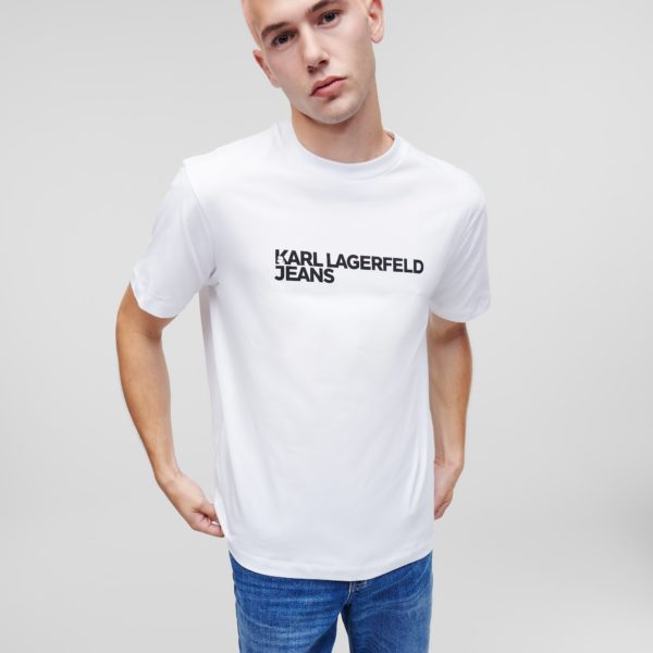 KL Jeans, T-shirt À Logo Klj, Homme, Blanc, Taille: XXS