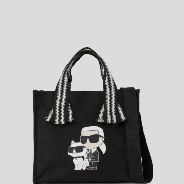 Karl Lagerfeld, Sac Cabas En Toile Ikon, Femme, Noir, Taille: X00