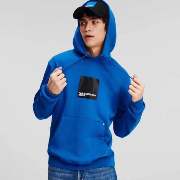 KL Jeans, Sweat À Capuche Avec Logo Klj Encadré, Homme, BLEU KLJ, Taille: XXXL