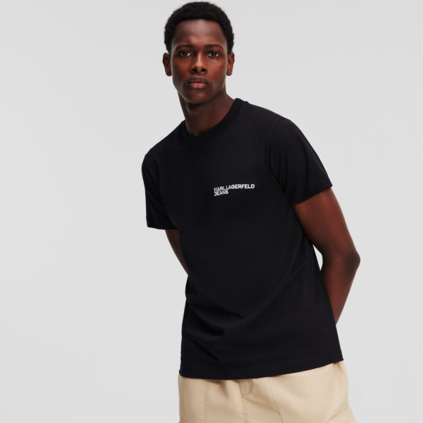 KL Jeans, T-shirt Ajusté Avec Logo Klj, Homme, Noir, Taille: XXXL