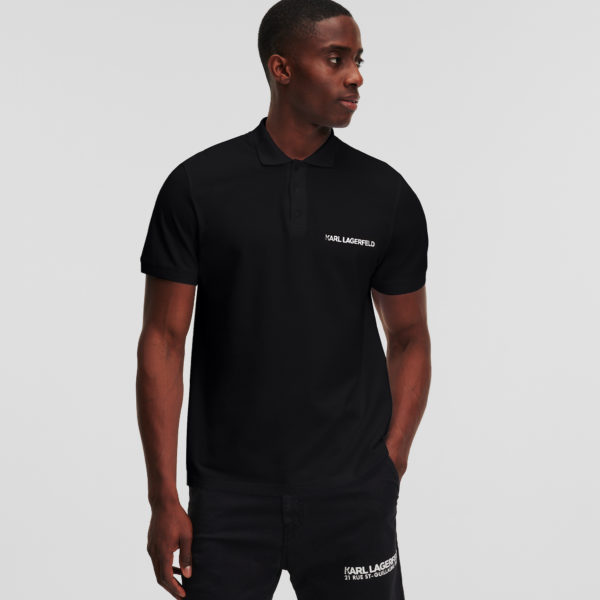 Karl Lagerfeld, Polo À Logo Karl, Homme, Noir, Taille: XXXL