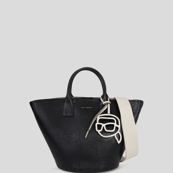 Karl Lagerfeld, Sac Cabas Perforé Ikon, Femme, Noir, Taille: X00