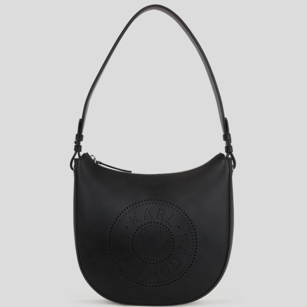 Karl Lagerfeld, Sac Porté Épaule Perforé Croissant De Lune K/circle, Femme, Noir, Taille: X00