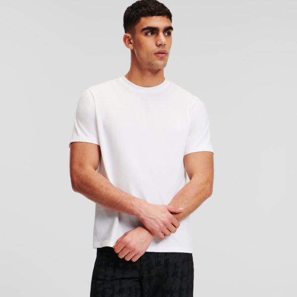 Karl Lagerfeld, T-shirt Karl Kameo, Homme, Blanc, Taille: XXXL