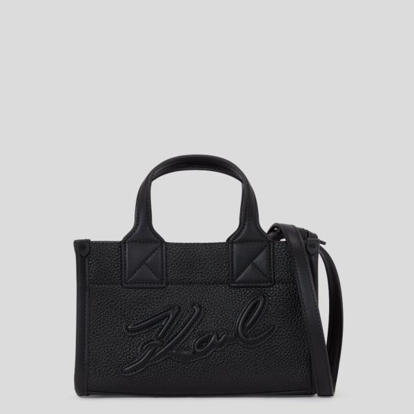 Karl Lagerfeld, Petit Cabas En Cuir Grainé K/skuare, Femme, Noir, Taille: X00