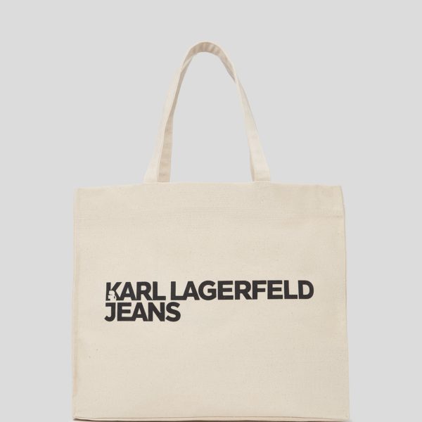 KL Jeans, Sac Shopper Avec Logo Klj, Femme, Naturel, Taille: X00