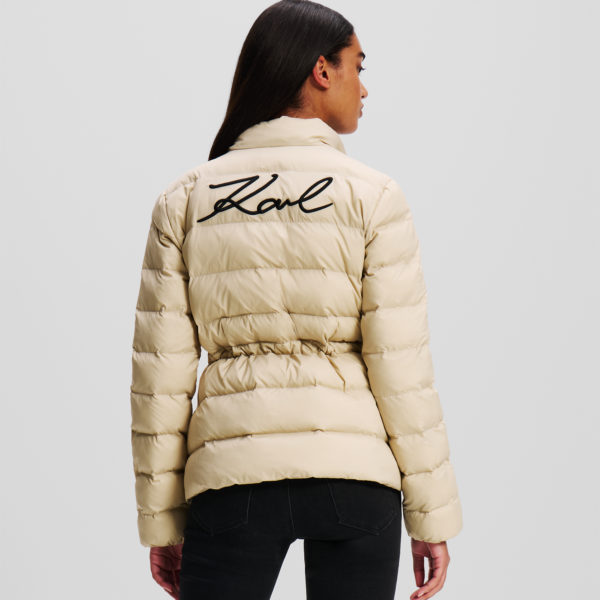 Karl Lagerfeld, Karl Signature Veste Matelassée Ultra-légère, Femme, Beige clair, Taille: X48