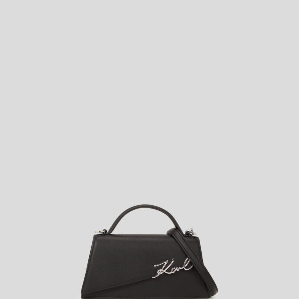 Karl Lagerfeld, Sac Bandoulière Fin K/signature, Femme, Noir/Nickel, Taille: X00