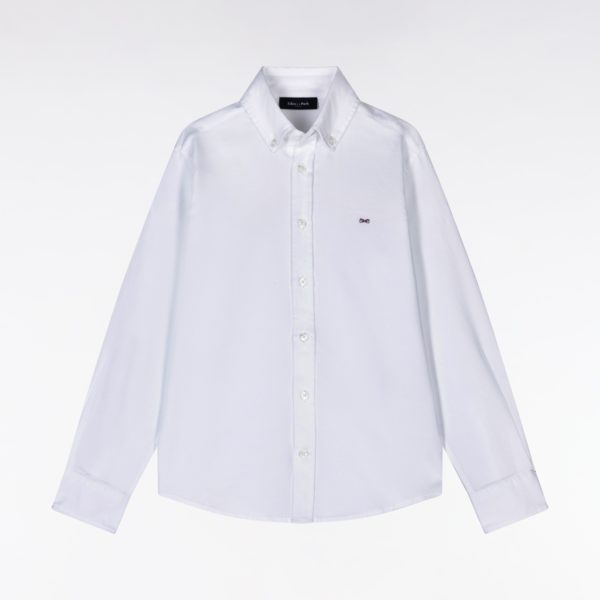 Chemise En Popeline De Coton Blanche Coupe Droite Eden Park
