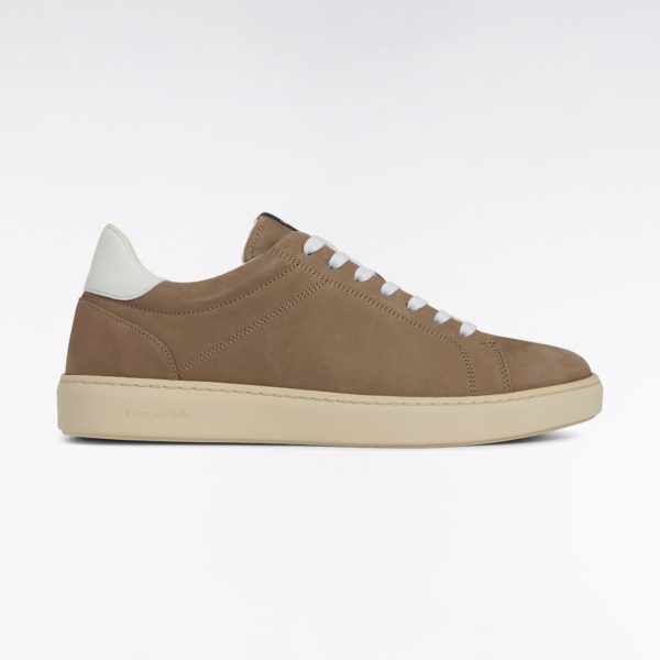 Baskets Basses En Cuir Suédé Camel Eden Park