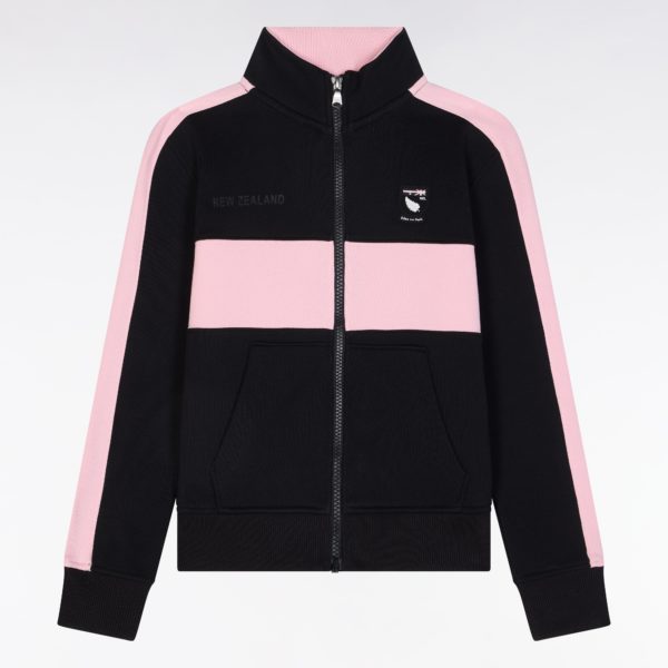 Sweatshirt Zippé Nouvelle Zélande En Coton Noir Coupe Droite Eden Park