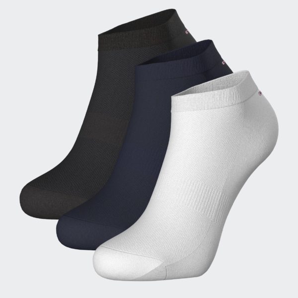 Lot De 3 Paires De Socquettes Marine Blanches Et Noires En Coton Stretch Mélangé Eden Park