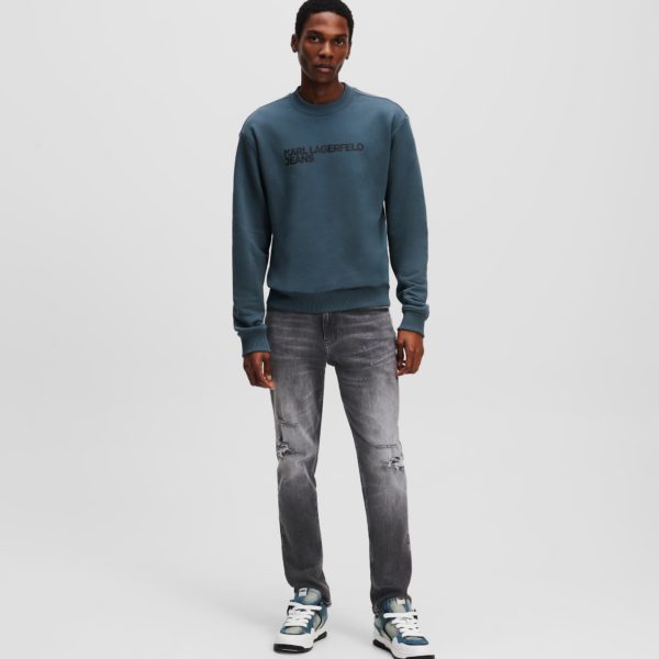 Karl Lagerfeld, Jean Slim Effet Usé, Homme, Foncé Délavé, Taille: L3634