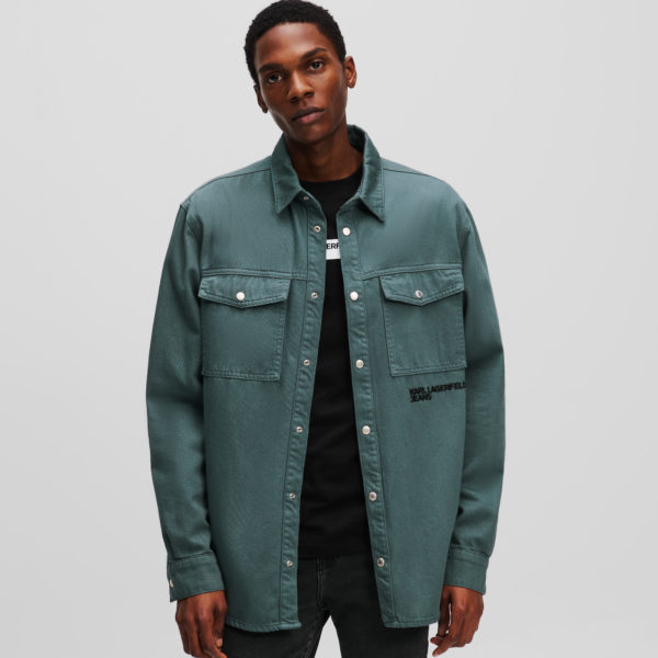 Karl Lagerfeld, Surchemise En Denim, Homme, Ardoise foncée, Taille: XXXL