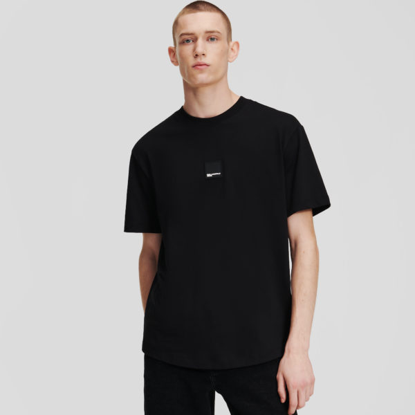 Karl Lagerfeld, T-shirt Klj À Ourlet Incurvé, Homme, Noir, Taille: XXXL