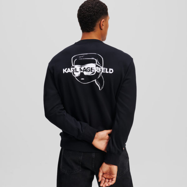 Karl Lagerfeld, Sweat-shirt Graphique Ikon, Homme, Noir, Taille: XXXL