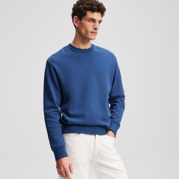 Karl Lagerfeld, Sweat-shirt Karl Kameo, Homme, Bleu crépusculaire, Taille: XXXL